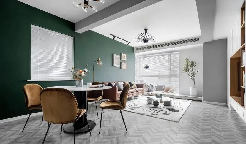 旧房翻新改造｜墨绿配焦糖